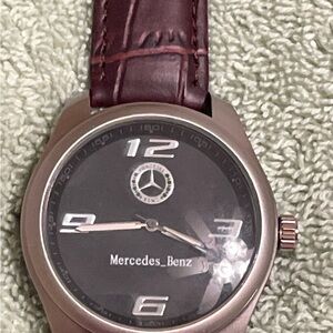 Mercedes-Benz Classic Logo Watch – Brown Leather Strap (Collectible)
